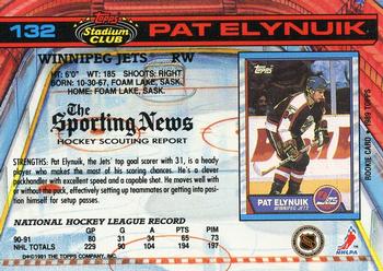 1991-92 Stadium Club #132 Pat Elynuik Back