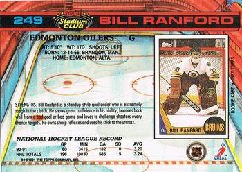 1991-92 Stadium Club #249b Bill Ranford Back