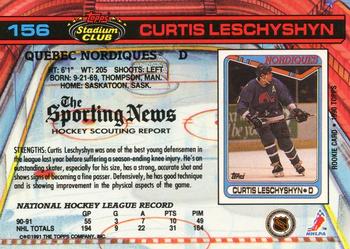 1991-92 Stadium Club #156 Curtis Leschyshyn Back