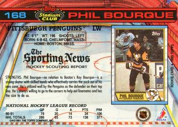1991-92 Stadium Club #168 Phil Bourque Back