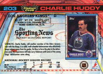 1991-92 Stadium Club #203 Charlie Huddy Back