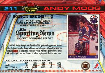 1991-92 Stadium Club #211 Andy Moog Back