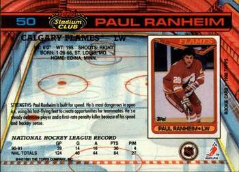 1991-92 Stadium Club #50b Paul Ranheim Back