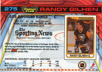 1991-92 Stadium Club #275 Randy Gilhen Back
