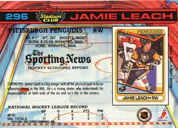 1991-92 Stadium Club #296 Jamie Leach Back