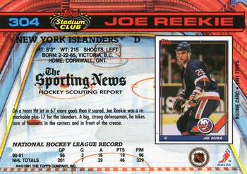 1991-92 Stadium Club #304 Joe Reekie Back