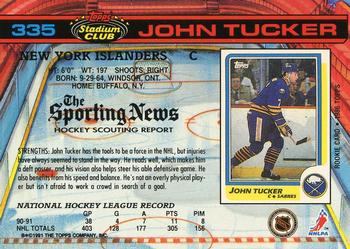 1991-92 Stadium Club #335 John Tucker Back