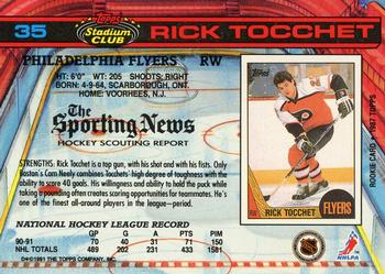 1991-92 Stadium Club #35 Rick Tocchet Back
