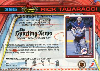 1991-92 Stadium Club #395 Rick Tabaracci Back
