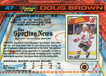 1991-92 Stadium Club #47 Doug Brown Back