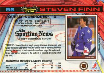 1991-92 Stadium Club #56 Steven Finn Back
