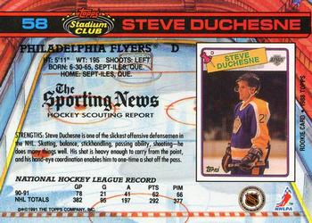 1991-92 Stadium Club #58 Steve Duchesne Back
