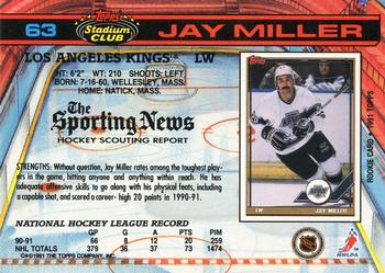 1991-92 Stadium Club #63 Jay Miller Back