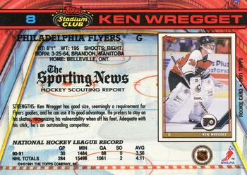 1991-92 Stadium Club #8 Ken Wregget Back