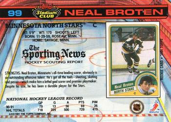 1991-92 Stadium Club #99 Neal Broten Back