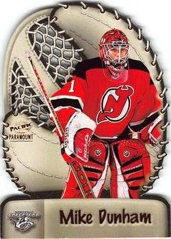 1998-99 Pacific Paramount - Glove Side Laser Cuts #9 Mike Dunham Front