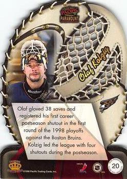 1998-99 Pacific Paramount - Glove Side Laser Cuts #20 Olaf Kolzig Back