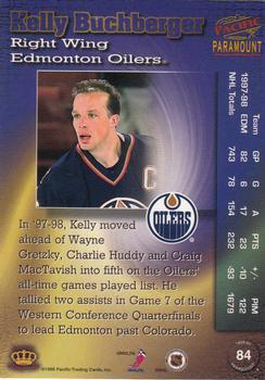 1998-99 Pacific Paramount - Ice Blue #84 Kelly Buchberger Back