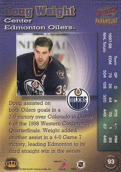 1998-99 Pacific Paramount - Silver #93 Doug Weight Back