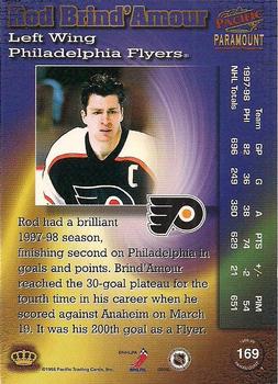 1998-99 Pacific Paramount - Silver #169 Rod Brind'Amour Back