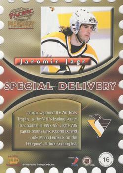 1998-99 Pacific Paramount - Special Delivery Die Cuts #16 Jaromir Jagr Back