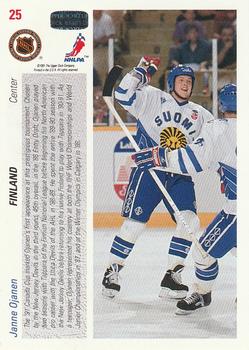 1991-92 Upper Deck #25 Janne Ojanen Back
