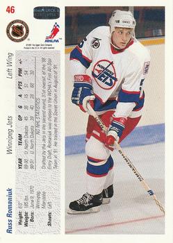 1991-92 Upper Deck #46 Russ Romaniuk Back