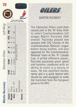 1991-92 Upper Deck #70 Martin Rucinsky Back