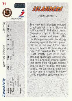 1991-92 Upper Deck #71 Zigmund Palffy Back