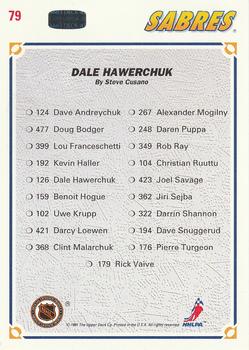 1991-92 Upper Deck #79 Dale Hawerchuk Back