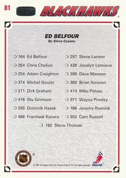1991-92 Upper Deck #81 Ed Belfour Back