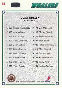 1991-92 Upper Deck #84 John Cullen Back