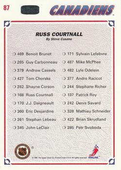 1991-92 Upper Deck #87 Russ Courtnall Back