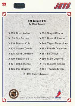 1991-92 Upper Deck #99 Ed Olczyk Back