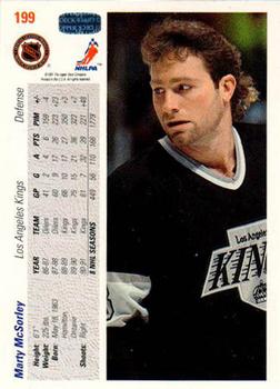 1991-92 Upper Deck #199 Marty McSorley Back