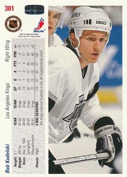 1991-92 Upper Deck #301 Bob Kudelski Back