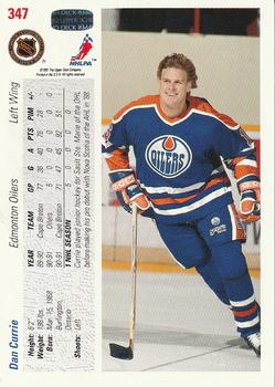 1991-92 Upper Deck #347 Dan Currie Back