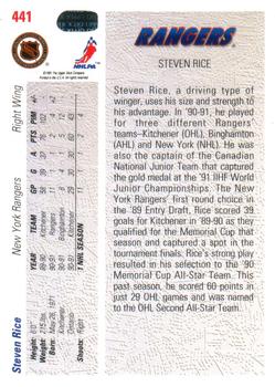 1991-92 Upper Deck #441 Steven Rice Back