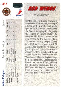1991-92 Upper Deck #457 Mike Sillinger Back