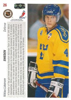 1991-92 Upper Deck #26 Nicklas Lidstrom Back