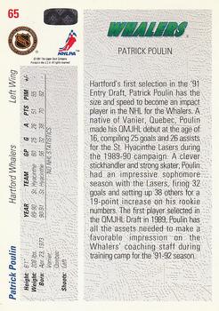 1991-92 Upper Deck #65 Patrick Poulin Back