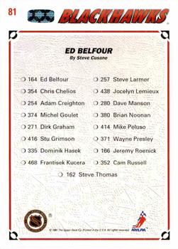 1991-92 Upper Deck #81 Ed Belfour Back