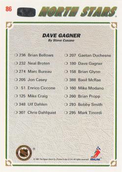 1991-92 Upper Deck #86 Dave Gagner Back