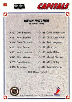 1991-92 Upper Deck #98 Kevin Hatcher Back