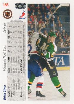 1991-92 Upper Deck #158 Brian Glynn Back