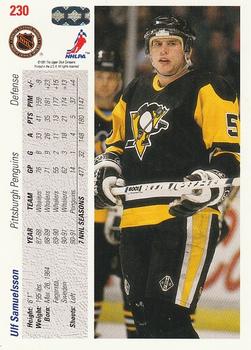 1991-92 Upper Deck #230 Ulf Samuelsson Back