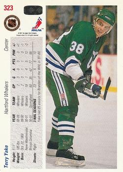 1991-92 Upper Deck #323 Terry Yake Back