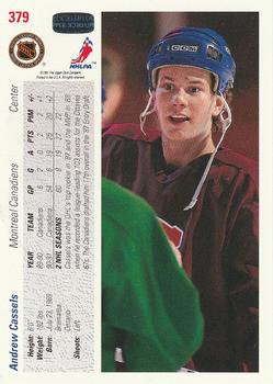 1991-92 Upper Deck #379 Andrew Cassels Back
