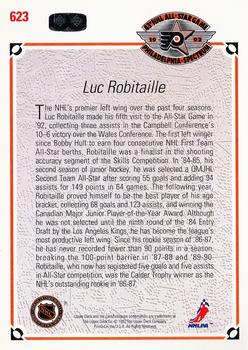 1991-92 Upper Deck #623 Luc Robitaille Back