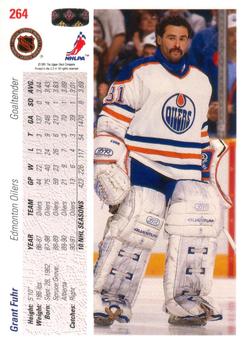 Grant Fuhr Hockey Card 1991-92 Score Canadian Bilingual #608 Grant Fuhr